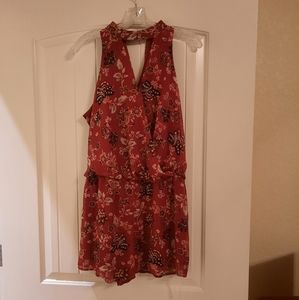 BCX Burgandy floral romper, Large